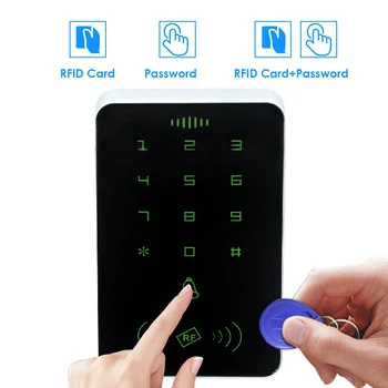 RFID-проксимити-карта 125 кГц, цифровая клавиатура, система контроля доступа, контроллер дверного замка, считыватель карт доступа с RFID-клавиатуры Без подсветки