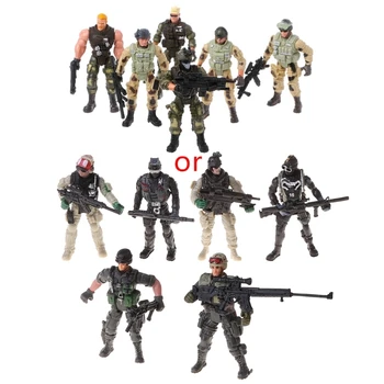RIRI 6 шт./компл. фигурка армейского солдата Игрушка с военными фигурками Детская игрушка