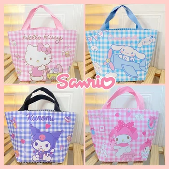 Sanrio Hello Kitty Kawaii Cooler Ланч-бокс, портативная изолированная мультяшная сумка для ланча, термосумки для пикника, ланч-боксы для женщин и детей