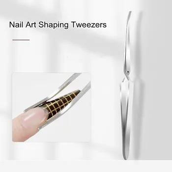 Sdotter 1шт Многофункциональный Пинцет для придания формы ногтям из нержавеющей стали, Зажим для ногтей X-типа, Маникюрные инструменты, Модный Новый инструмент для дизайна ногтей