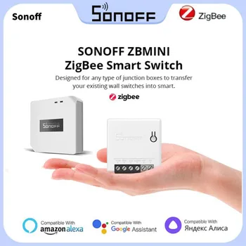 SONOFF ZB МИНИ Умный домашний выключатель Zigbee 3.0 Релейный модуль DIY Двухстороннее приложение Пульт дистанционного управления Работает со Smartthing SONOFF ZB