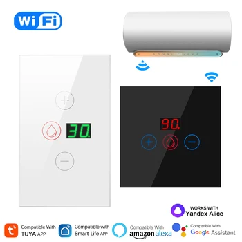 Tuya Smart Boiler Switch WiFi 20A 4400 Вт ЕС / США Панель Управления Водонагревателем Smartlife App Timing Работает С Alexa Google Home Alice