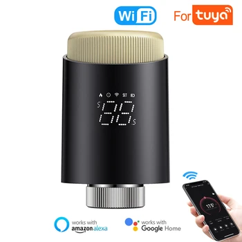 Tuya Smart Wifi Нагревательный термостатический клапан радиатора TRV App Пульт дистанционного управления температурой для Alexa Для Google Home