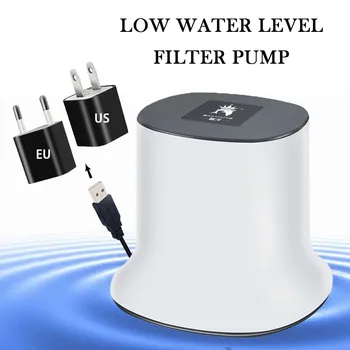 USB-фильтр для аквариума с низким уровнем воды, насос для аквариума с черепахами, качественный очищенный водяной насос для черепах водных рептилий