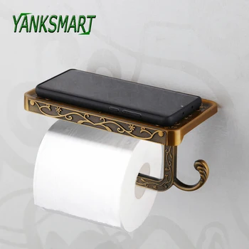 YANKSMART Унитаз из античной латуни и нержавеющей Стали, Держатель для туалетной бумаги, Коробка для салфеток, Настенные Аксессуары для ванной комнаты