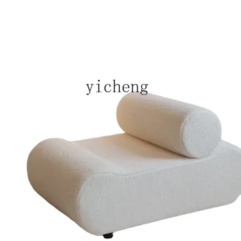 YY Бесшумный одноместный диван из овечьей шерсти в кремовом стиле, кресло для отдыха, скандинавские переговоры