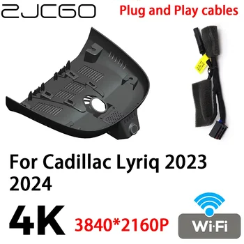 ZJCGO 4K 2160P Автомобильный видеорегистратор Dash Cam Камера видеомагнитофон Подключи и играй для Cadillac Lyriq 2023 2024