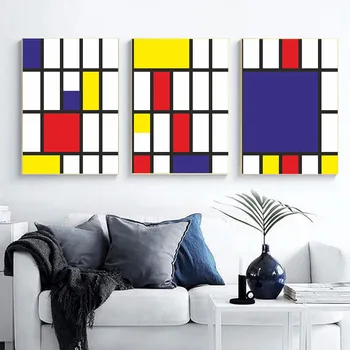 Абстрактные геометрические художественные принты Bauhaus, современный минималистичный плакат, картина на холсте, Домашний Декор стен для гостиной, спальни
