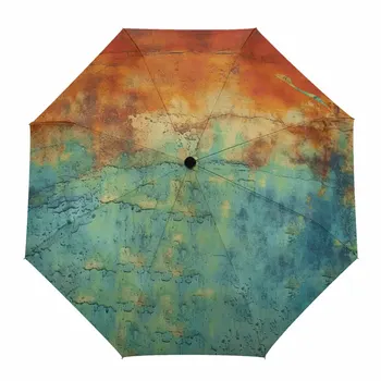 Абстрактный обтекаемый модернистский мраморный узор, уличные Полностью автоматические складные зонты с восемью нитями для взрослых, зонт с принтом