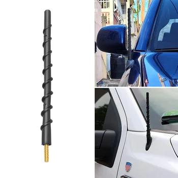 Автомобильная резьбовая антенная мачта Гибкая резиновая радиоантенна с сигналом AM FM для Ford F150 Для Jeep Wrangler JK Car FM AM Radio Receptio