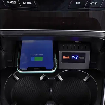 Автомобильное беспроводное зарядное устройство QI быстрое зарядное устройство для телефона панель зарядного устройства для Mercedes Benz W205 GLC X253 AMG C43 C63 2014-2021