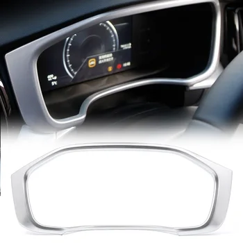 Автомобильный Стайлинг Рамка дисплея приборной панели для Volvo XC60 2018 2019 2020 2021 ABS Серебристый LHD