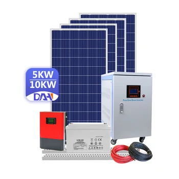 Автономная солнечная энергетическая система мощностью 5 кВт, полный комплект солнечных батарей, система солнечных панелей мощностью 10 кВт.