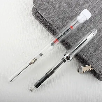 Авторучка Jinhao с прозрачными чернилами, ручка с пером 0,38 мм, Элегантная Деловая Офисная ручка для школьных принадлежностей, ручка для письма