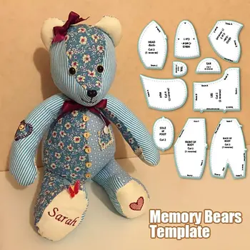 Акриловый Шаблон Memory Bear Инструмент-Линейка Прозрачный Практичный Инструмент Для Шитья, Резки, Шаблон для Шитья Для взрослых