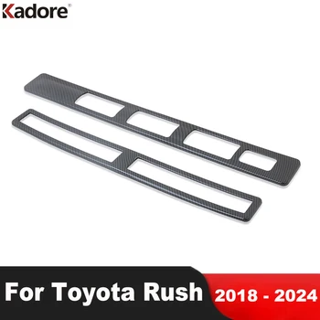 Аксессуары для интерьера Toyota Rush 2018 2019 2020 2021 2022 2023 2024 Карбоновая Отделка Крышки Вентиляционного Отверстия Заднего Кондиционера Автомобиля