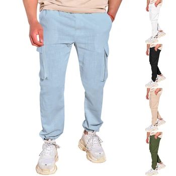 Американские винтажные брюки-карго, мужские Модные Брендовые Свободные Прямые брюки с несколькими карманами, Повседневные брюки с драпировкой на высоких улицах, широкие брюки с драпировкой