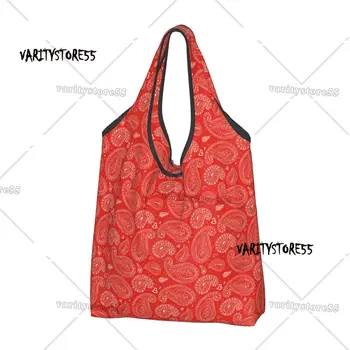 Бандана с рисунком Пейсли, сумка для покупок, женская Забавная сумка для покупок через плечо, сумки большой емкости