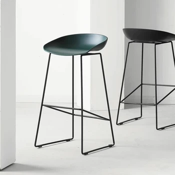 Барные стулья Nordic High Banks для отеля и дома, эргономичные металлические барные стулья, пластик, железо, дизайнерская барная мебель Sillas De