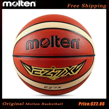 Баскетбольный мяч Molten Размером 7 BG-EZ-K из оригинальной Искусственной Мягкой износостойкой кожи для тренировок в помещении и на открытом воздухе по баскетболу