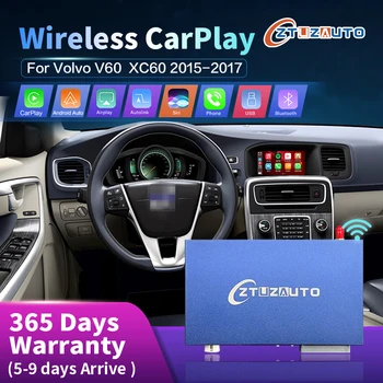 Беспроводной CarPlay для Volvo XC60 V60 2014-2017 7-дюймовый ЖК-экран Android Auto Interface Mirror Link AirPlay Функция воспроизведения в автомобиле