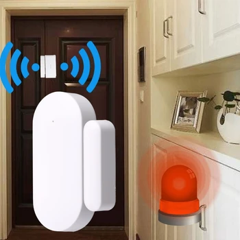 Беспроводной датчик окна двери 433 МГц для системы охранной сигнализации Smart Home Store Villa с питанием от белого цвета