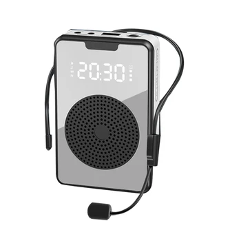 Беспроводной Усилитель голоса Bluetooth-Динамик с Микрофонной Гарнитурой для Гида-Черный