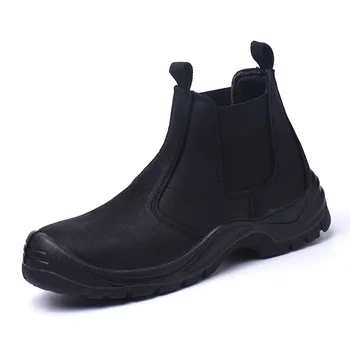 большие размеры, мужские модные рабочие ботинки со стальным носком, безопасная обувь из коровьей кожи, рабочие ботинки 