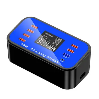 Быстрое USB-зарядное устройство 8-портовый концентратор Зарядная станция USB PD-18W QC 3.0