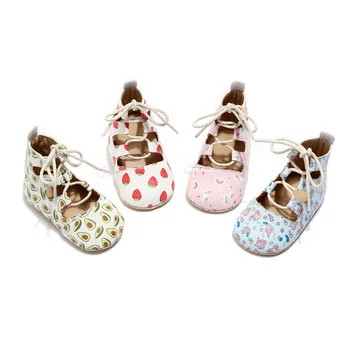 Весенне-осенние Модные Детские Мокасины в римском стиле, Кружевные туфли принцессы для маленьких девочек, Мягкая подошва, обувь для малышей, обувь для первых ходунков, Детская кроватка