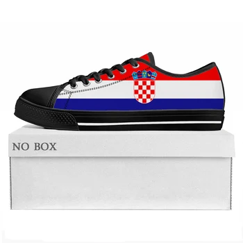 Высококачественные кроссовки с низким берцем под флаг Хорватии, мужские Женские парусиновые кроссовки для подростков Croatia Prode, повседневная обувь для пар, обувь на заказ
