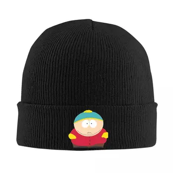 Вязаные шапки с героями мультфильмов Southpark для женщин, мужские зимние шапки-бини Cartman, теплые шапки