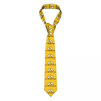 Галстук с логотипом La Sportiva на заказ Мужские модные шелковые галстуки для вечеринок