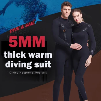 Гидрокостюмы 5 мм из неопрена SCR, водолазный костюм для всего тела, цельный костюм для серфинга