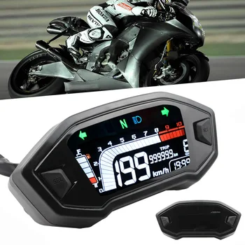 Датчик мотоцикла ATV, ЖК-тахометр, датчик расхода топлива, светодиодный цифровой ЖК-датчик, универсальный датчик ABS для Honda Suzuki Kawasaki