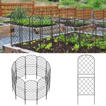 Декоративная Садовая изгородь из металлической проволоки с окантовкой из 10 упаковок для наружного ограждения