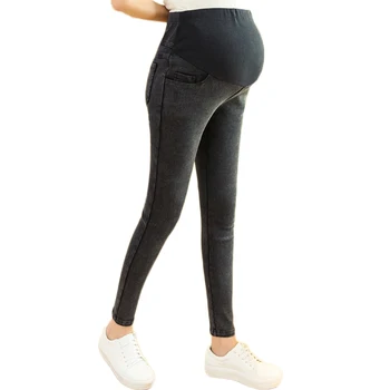 Джинсовые брюки для беременных, джинсовые брюки для беременных, Обтягивающие черные женские брюки для беременных в полный рост, бесплатная доставка