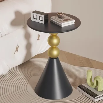 Диван-поднос, Высокий журнальный столик, Черный Прозрачный, Низкий кухонный столик в скандинавском стиле, Минималистичный декор для гостиной