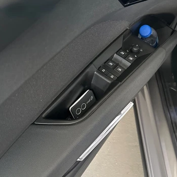 Для Audi Q4 E-tron Q5 2022 ABS Черный Ящик Для Хранения Дверей Автомобиля, Ящик Для Подлокотников, Ящик Для Хранения Лотков, Ящик Для Хранения Мобильных Телефонов, Автомобильные Аксессуары