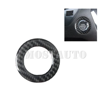 Для Ford Explorer Центральная консоль из мягкого углеродного волокна Кнопка запуска двигателя, кнопка включения зажигания, накладка 2013-2019 1шт (2 цвета)