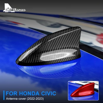 для Honda Civic 11th 11gen 2022 2023 Наклейка на крышу антенны Сигнальная крышка антенны Аксессуары из настоящего твердого углеродного волокна