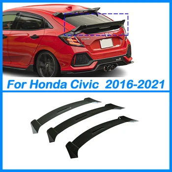 Для Honda Civic 2016-2021 Задний багажник автомобиля 103JDM Тип Хвостовое крыло Спойлер Обвес Аксессуары ABS Углеродное волокно Черное Углеродное зерно