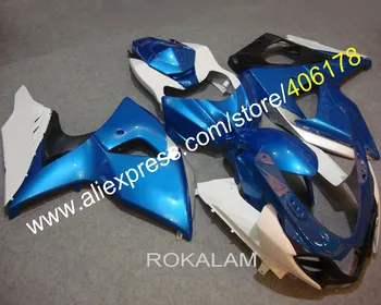 Для Suzuki Обтекатель GSX-R1000 2009-2016 GSXR1000 09 10 11 14 15 16 Сине-белый комплект обтекателей K9 ABS (литье под давлением)