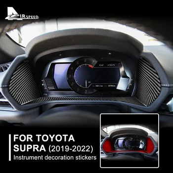 для Toyota Supra GR A90 A91 MK5 2019-2022 Приборная Панель Автомобиля Крышка Приборной Панели Из Настоящего Углеродного Волокна Наклейка Аксессуары Для Интерьера