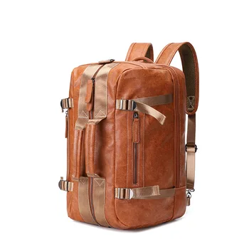 Дорожные рюкзаки большой емкости, многофункциональная водонепроницаемая деловая сумка через плечо из искусственной кожи, кожаные спортивные сумки через плечо