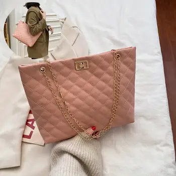 Женская сумка-тоут в виде ромба, наплечная сумка для покупок, маленькие сумки на цепочках