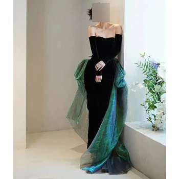 Женские вечерние платья Black Mermaid, Элегантные платья для выпускного вечера, вечернее платье Abenkleider, вечерний женский халат