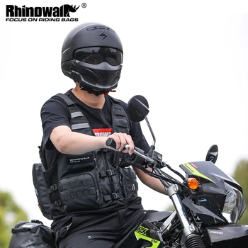 Жилет для езды на мотоцикле Rhinowalk, портативная куртка для путешествий на открытом воздухе с карманом для сумки для воды, универсальный велосипедный рюкзак для хранения