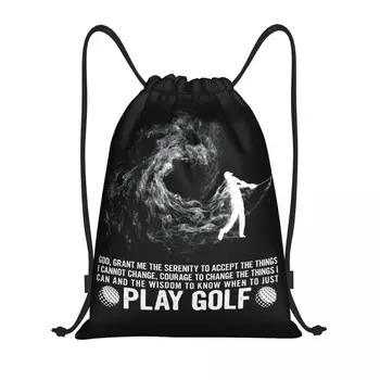 Забавная цитата из гольфа, Рюкзак на шнурке, Спортивная спортивная сумка для женщин, Мужской Тренировочный рюкзак