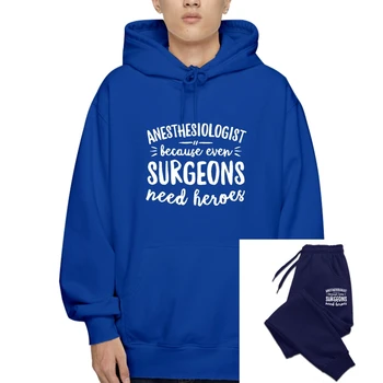 Забавные толстовки с героями анестезиологов-хирургов-анестезиологов Harajuku из теплого 100% хлопка с графическим рисунком, брендовые толстовки с капюшоном, пуловер с капюшоном